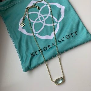 Kendra Scott Elisa Gold and Mint Green Necklace